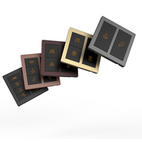Interrupteur intelligent pour hôtel Système d'éclairage mural KNX Interrupteurs intelligents 1-8 boutons poussoirs Interrupteurs tactiles intelligents en acier inoxydable électriques