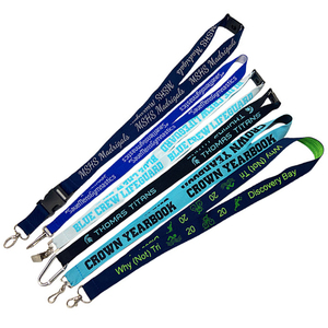 Premium Double-sided Woven Jacquard <b>Polyester</b> <b>Lanyard</b> Multiple Hook Options Woven <b>Polyester</b> <b>Lanyard</b> with Large Carabiner Clip - Product Image 1