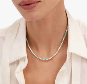 신상품 14K 금도금 3mm 프롱 세팅 오팔 여성 테니스 목걸이 주얼리 선물 - Product Image 3