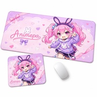 Alas Mouse Custom Kartun Anime Gaming dengan Cetakan Personal untuk Meja