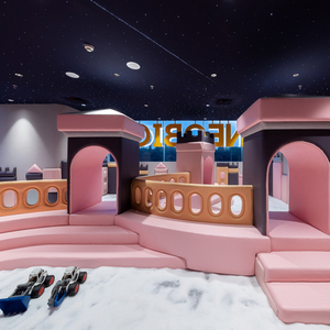 Augustine tema caramelle parco giochi al coperto per bambini con casa principessa spugna/legno/PVC materiali 100 capacità - Product Image 4