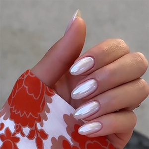 24 <span class=keywords><strong>Uñas</strong></span> <span class=keywords><strong>Postizas</strong></span> Cortas Almendradas 4067, Importadas de China, ABS, Estilo Francés Romántico, <span class=keywords><strong>Uñas</strong></span> Artificiales <span class=keywords><strong>con</strong></span> <span class=keywords><strong>Pegamento</strong></span> - Product Image 4