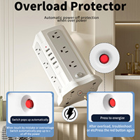 Multiprise de bureau de haute qualité avec 12+4 ports USB A + 1 port Type-C, 10A, interrupteurs, prises, cordon d'extension USB de 3 m avec 4 prises USB