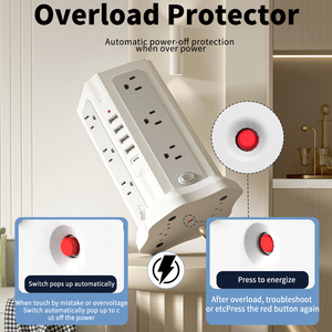 Chất lượng cao 12 + 4 USB Một cổng + 1 Type-C 10A Thiết bị chuyển mạch ổ cắm 3m Bàn điện dải USB mở rộng dây với 4 USB phích cắm - Product Image 4