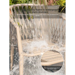 Set da Giardino Nordico per Esterni: Combinazione di Sedie e Tavolo per Terrazza e Balcone di Villa, Arredamento per Spazi Aperti - Product Image 4