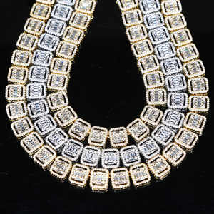 Promotion Iced Bling 5A CZ Zircon Cubique Collier Étincelant Mariage Fiançailles Diamant Chaîne pour Cadeaux Anniversaires Bouddhiste - Product Image 6