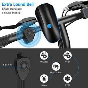 Luce Anteriore LED Impermeabile <span class=keywords><strong>per</strong></span> Bicicletta con Clacson USB, Faro <span class=keywords><strong>per</strong></span> <span class=keywords><strong>Mountain</strong></span> <span class=keywords><strong>Bike</strong></span> <span class=keywords><strong>per</strong></span> Guida Notturna con Allarme Sonoro - Product Image 5