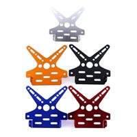 Support de plaque d'immatriculation universel pour moto Mocell de haute qualité, en aluminium, réglable, avec couvercle de plaque d'immatriculation