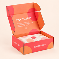 Boîte d'expédition personnalisée en carton orange durable, fabriquée à partir de matériaux recyclables et avec un design à marque privée pour les coffrets cadeaux