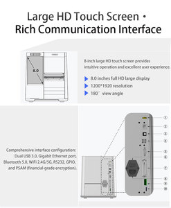 Imprimante <span class=keywords><strong>thermique</strong></span> à code-barres pour vêtements de chauffage industriels, vitesse rapide, encodage d'étiquettes RFID UHF, interface Android, caractéristiques des produits en stock - Product Image 6