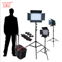 Équipement de studio photo LED à piles, kit de lampes pour la production