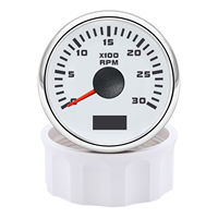 12V 52mm Auto Racing Tachometer Gauge Meter 3000 Rpm 2 Red Pointer White Led