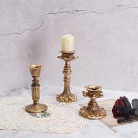 Porte-bougie simple en fer de style européen vintage, romantique et professionnel, pour la décoration de table de mariage, d'hôtel ou de dîner à la maison