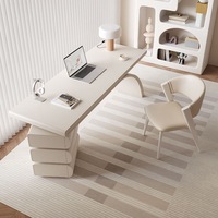 Bureau d'ordinateur moderne minimaliste de style italien haut de gamme en MDF avec tiroirs