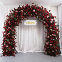 Fournitures de décoration de mariage Finest Florals, fond vert, arches, fleurs artificielles en rose, événements scéniques, arche de mariage, toile de fond de mariage