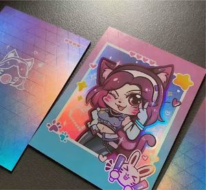 Tarjeta Fotográfica Personalizada de <span class=keywords><strong>Kpop</strong></span>, Impresión de Holograma Láser Inverso con Lámina Dorada y Protección UV, Tarjeta Fotográfica de Anime, MOQ Pequeño, Juego de Cartas K-pop - Product Image 1