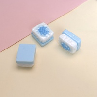 Lot de 100 pièces de jouets alimentaires miniatures pour maison de poupée, en forme de Mahjong, couleur macaron assortie, pour la décoration d'étuis de téléphone portable et de pinces à cheveux