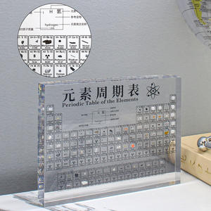 Tabla periódica de los elementos de acrílico, modelo de enseñanza en chino e inglés, muestra real, adorno de escritorio para educación científica - Product Image 1