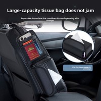 Nouvelle boîte à mouchoirs en cuir pour voiture, support multifonctionnel pour siège latéral, sac de rangement, large sélection d'accessoires décoratifs pour voiture