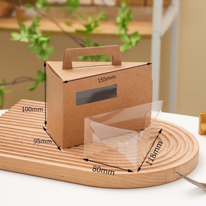 Sunshine Triangle Cake Shaped Birthday Party Creative Cookies <b>Candy</b> Gift <b>Box</b> Triangle Cake <b>Box</b> - Product Image 4