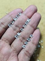 Topaze blanche naturelle taille princesse facettée, effet de couleur, pour la fabrication de bijoux, taille calibrée pour pendentifs, bracelets, boucles d'oreilles