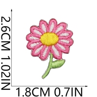Patchs brodés thermocollants à motifs de feuilles et de fleurs colorées pour le bricolage