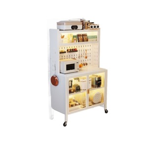Kitchen <b>sideboard</b>, multi-tiered vegetable cutting table, movable multi-functional work surface, large-capacity household - Product Image 5