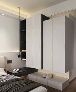 Armario de Vidrio Moderno y Minimalista de Alta Gama con 2 Puertas para Dormitorio, con Mecanismo Deslizante para Uso en el Hogar y Hoteles - Product Image 2