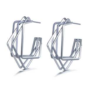 <span class=keywords><strong>Conjuntos</strong></span> de joyería antideslustre de latón Kirin, venta al por mayor, pendientes de <span class=keywords><strong>aro</strong></span> grandes para mujer a granel para mujer - Product Image 3