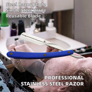Lame de rasoir professionnelle en acier inoxydable réutilisable pour salon de coiffure, lame simple en plastique, vente en gros - Product Image 2