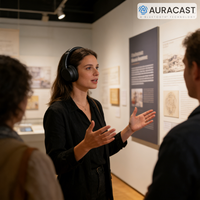 Casque supra-auriculaire Auracast BH682G BT 6.0 LE Audio, diffusion multi-appareils, latence ultra-faible, 35h d'autonomie, idéal pour conférences, musées et diffusions