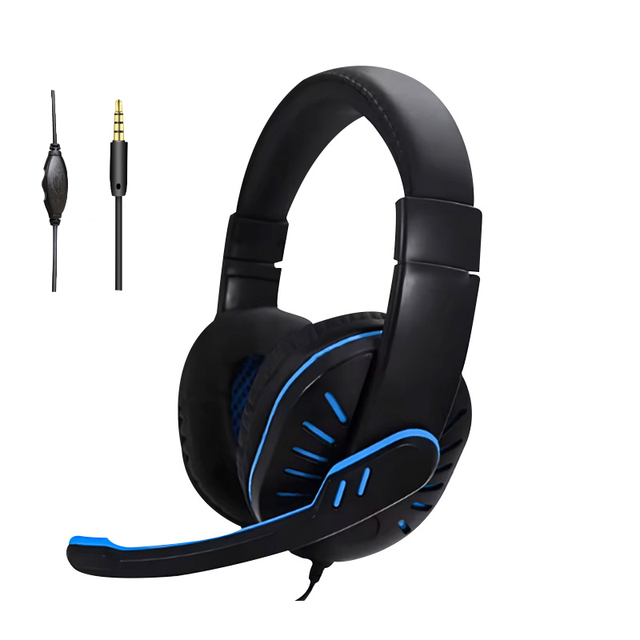 Factory Adjustable Gaming Headset Bulk 3.5mm Over-ear Stereo HIFI  Wired Game Headphones With Cable for Ps4/ps5 Pc Phone