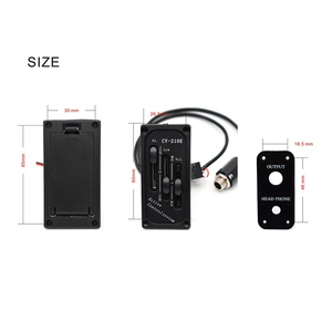 3-Band Geigen-Vorverstärker Equalizer Einstellbarer Brücken-Sattel-Tonabnehmer Piezo CV-210 E Violine-Tonabnehmer für Geigen-Zubehör - Product Image 6