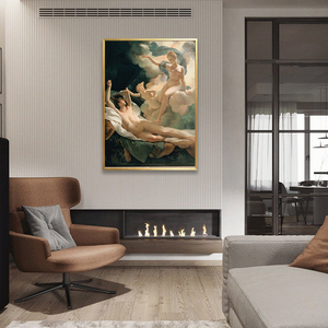 Decoración del Hogar Personalizada, Arte de Pared en Lienzo Pintado a Mano con Óleo, Pareja <span class=keywords><strong>Sexy</strong></span>, Cuadros de Desnudos Famosos - Product Image 6