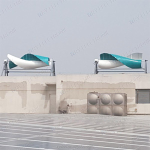 Tuabin gió thẳng đứng nhỏ 1kw 2kw <span class=keywords><strong>5kw</strong></span> Máy phát điện năng lượng tái tạo 48v Hệ thống năng lượng mặt trời lai công suất cao - Product Image 5