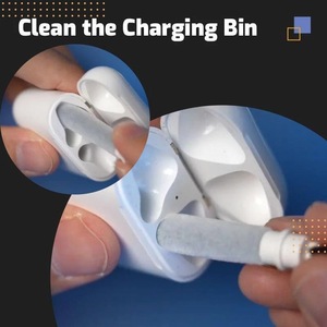 Nouvelle conception Brosse de nettoyage sans fil pour écouteurs Stylo de nettoyage pour étui de charge d'écouteurs Outils de nettoyage pour <span class=keywords><strong>Apple</strong></span> Airpods Kit de nettoyage - Product Image 3