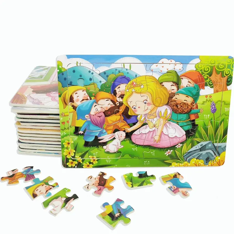 30 buah mainan kayu online bayi woody dari Cina kartun pendidikan jigsaw puzzle permainan