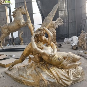 Statue exquise en bronze <span class=keywords><strong>de</strong></span> Cupidon et Psyché, figurine classique <span class=keywords><strong>de</strong></span> la mythologie grecque, œuvre d'art pour la décoration <span class=keywords><strong>de</strong></span> villas <span class=keywords><strong>de</strong></span> luxe - Product Image 3