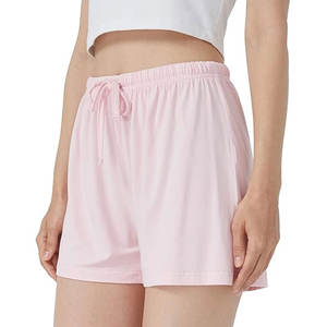 Shorts décontractés pour femme à taille mi-haute, coupe régulière, en toile polyester/coton, délavage clair, teint uni, mode estivale - Product Image 6