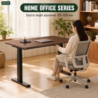 Bureau de direction : Bureau assis-debout électrique à double moteur 2 niveaux avec moteur dissimulé, réglable en hauteur