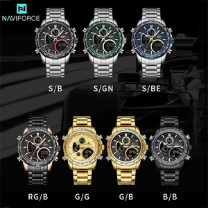 Reloj de Cuarzo <span class=keywords><strong>NAVIFORCE</strong></span> 9182 para Hombre de Negocios, Reloj Digital LED Luminoso, Reloj de Lujo con Doble Pantalla para Hombre, Reloj de Acero Inoxidable - Product Image 2
