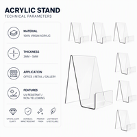 Support de présentation en acrylique transparent personnalisé, en forme de L incliné, pour magasin de détail, bureau, menu, porte-photos, vente en gros OEM
