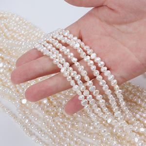 Perlas Barrocas Naturales de Agua Dulce de Zhuji, 4-5 mm/5-6 mm, Blancas y Rosas, Dos Caras Brillantes, con Orificio Lateral, Perlas Sueltas para DIY - Product Image 1