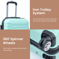 Neuer Moderner Stilvoller Klassischer Leichter Umweltfreundlicher Wasserdichter ABS-Hartschalenkoffer 4-Rad-Trolley mit Weichem Griff aus Polyester