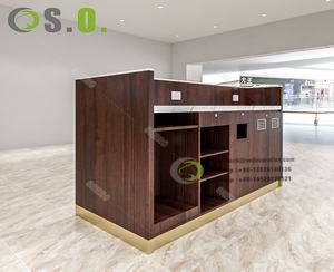 Comptoir de caisse en bois de haute qualité pour bijouterie, design personnalisé en verre pour boutique - Product Image 6