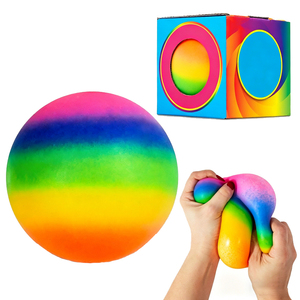 Hot Selling TPR Colourful Jumbo <b>Squishy</b> Stress Ball Flour Filling Decompression Squeeze Sensory Toys for Kids Boys and Girls - Product Image 1
