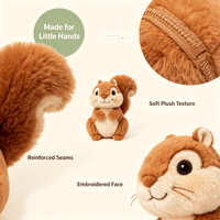 Nuevo Peluche de Ardilla Adorable, Juguete de Peluche Interactivo Multifuncional con Música y Cuentos, Compañero de Sueño para Bebés