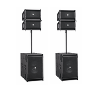CVR AUDIO Système de réseau actif bidirectionnel 10 pouces double subwoofer 15 pouces W-110BP et W-215P