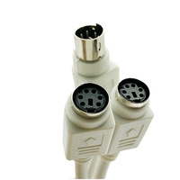 Câble adaptateur convertisseur PS/2 un-vers-deux de haute qualité avec âme en cuivre pur pour clavier/souris, 0,28 m, câble d'extension pour PC industriel