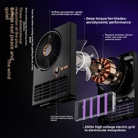 Lampe anti-moustiques de camping avec ventilateur, rechargeable, pour usage domestique et extérieur, batterie intégrée, lampe UV, attracteur automatique de moustiques, répulsif